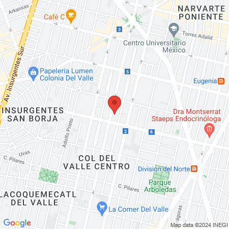 Grupo Medico Pediatrico Del Valle Sa De Cv map