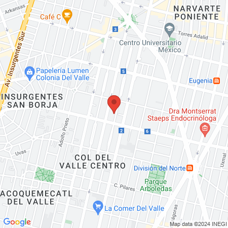 Medicina interna Dra. Angélica Rueda map