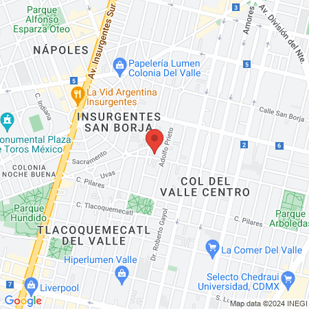 Fitness Health del Valle map