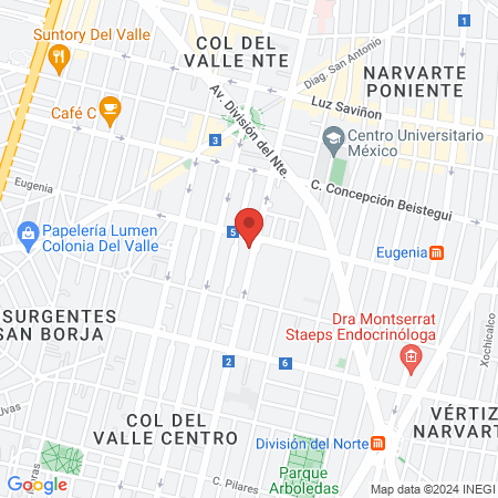 Dra. Ma. Margarita Baron C. map