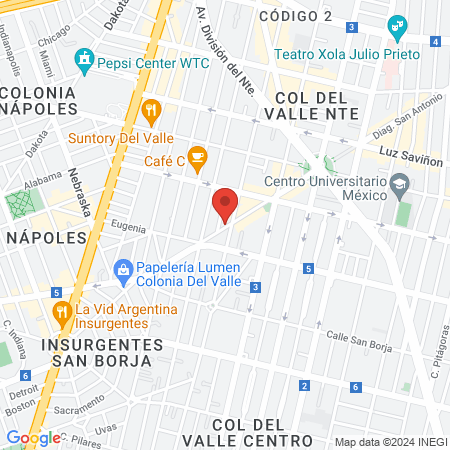 Cdentall del valle map