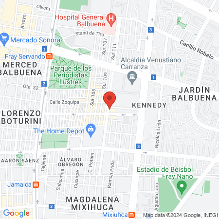 Gimnasio Balbuena Issste map