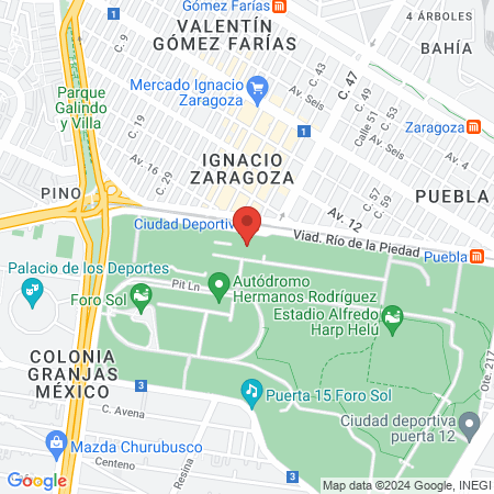 Ciudad Deportiva Magdalena Mixhuca map