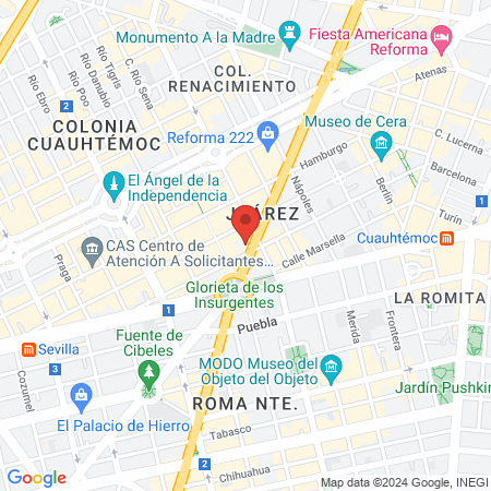 Dra. Martha Cecilia Martinez Soto map