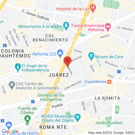 OftalmoTest Insurgentes-Reforma map