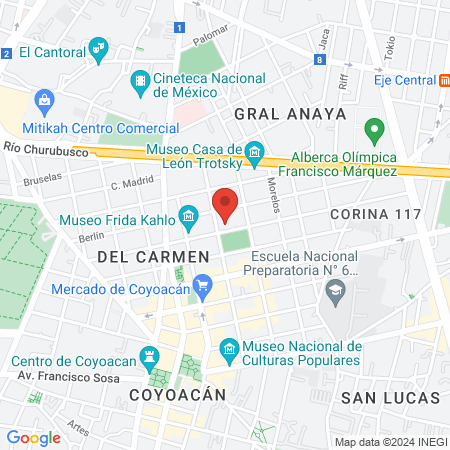 Medica Volga Coyoacan map