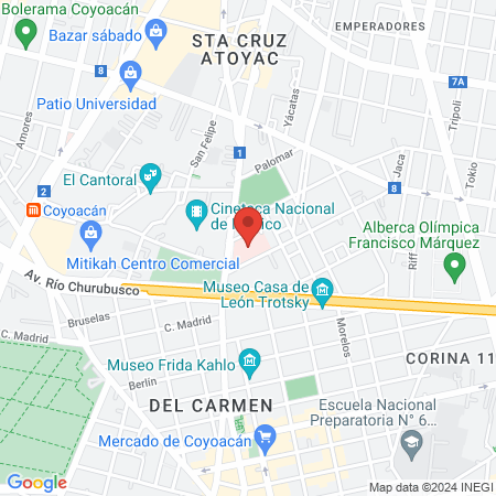 Hospital General Xoco map