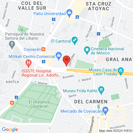 Dra. Verónica Del Moral Estrada map