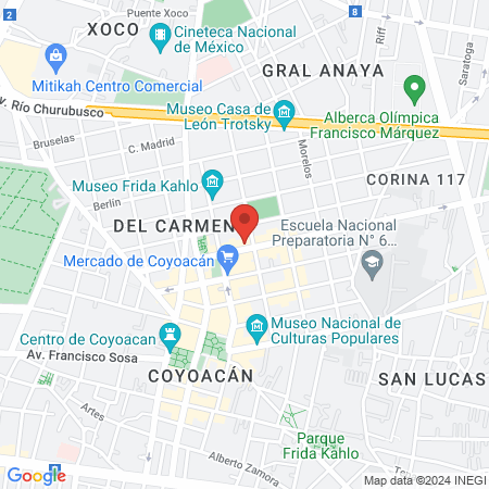 VETERINARIA EN COYOACAN EL SEÑOR Y LA SEÑORA XOLOTL COYOACAN map