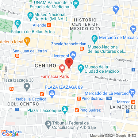 Academia America map