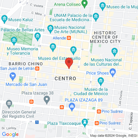 Dental Del Centro map