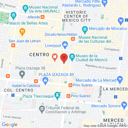 Hospital de Jesús map