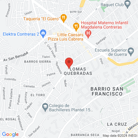 Barbershop Reyes de la Zona map