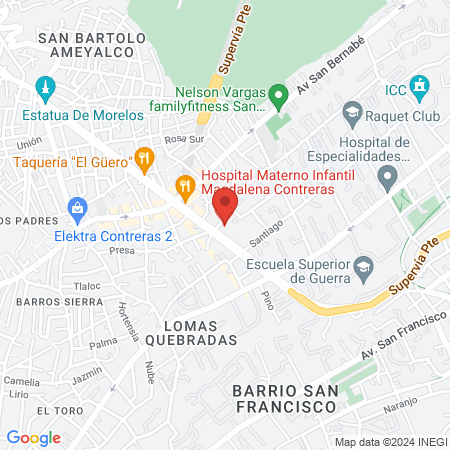 Hospital Materno Infantil Magdalena Contreras map