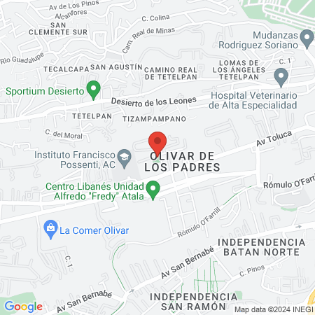 Lic. Francisco Javier Calvillo Álvarez, Fisioterapeuta map