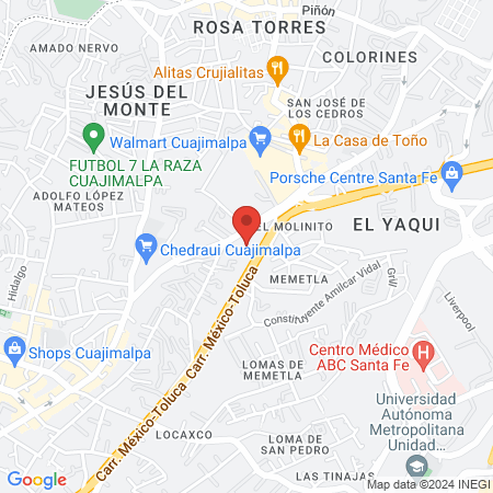 Fit24 Cuajimalpa map