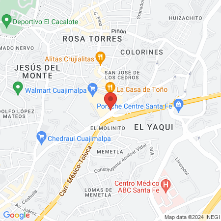 Sonrident Cuajimalpa (Yaqui) map