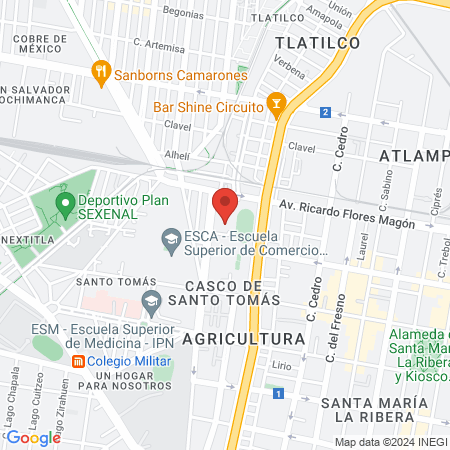 Clinica De Odontología Del Instituto Politécnico Nacional map