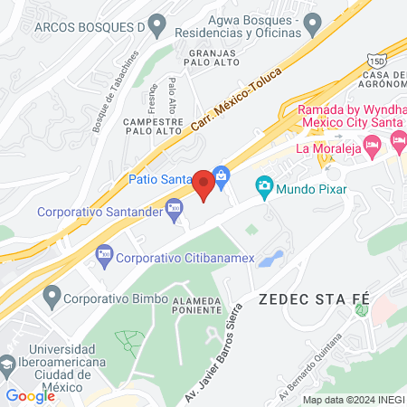 TU BELLEZA AL 1000 Patio Santa Fe map