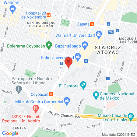 Jiménez Bello Miguel Ángel Doctor map