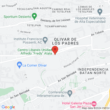 Centro Libanés Unidad Alfredo "Fredy" Atala map