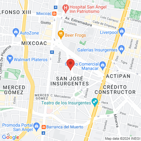 Pin Up Beauty Bar map