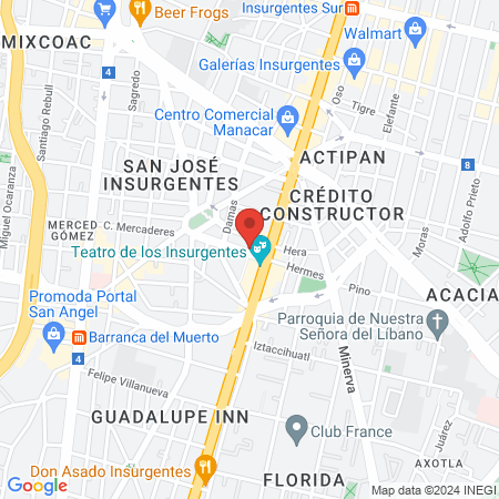 Le Parisien Barber Shop Insurgentes map