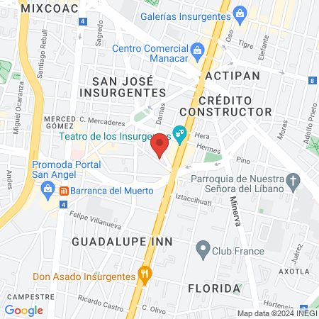 Top Spa Relax & Beauty Insurgentes map