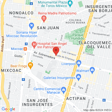 Instituto de Yoga San José Insurgentes map