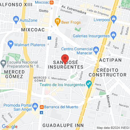 Dr. Jorge Luis Escalante Palacios, Ortopedista map