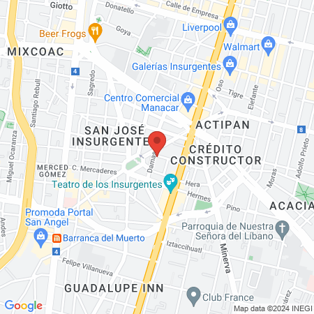 Dra. Ingrid López Gehrke map