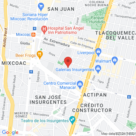 Alphabiotista Mixcoac Parroquia de Sto. Domingo de Guzmán map
