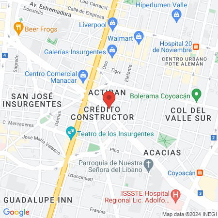 Dra. Yazmín Vivian Carlos map