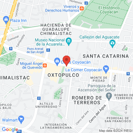 Sport City Coyoacán map