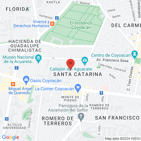 Centro Quiropractico Coyoacan map