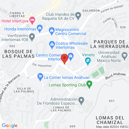 Barberia Poniente Interlomas map