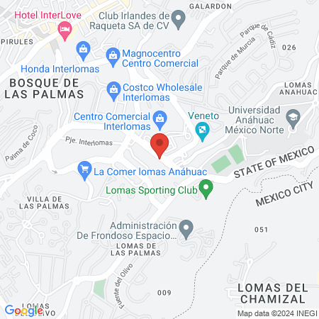 Hospital de Especialidad Veterinaria WestCare Interlomas 24 HRS map