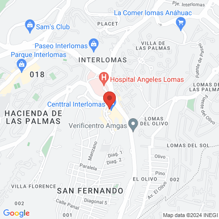 D-ntal Santa Fe Centtral Interlomas map