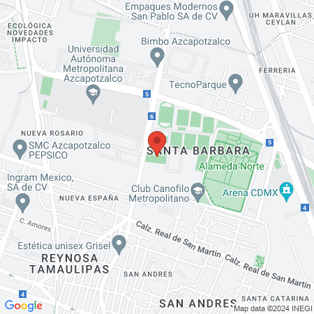 Centro Acuático Azcapotzalco map