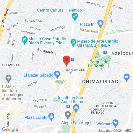 Dra. Rebeca Lozano Cuervo, Psiquiatría map