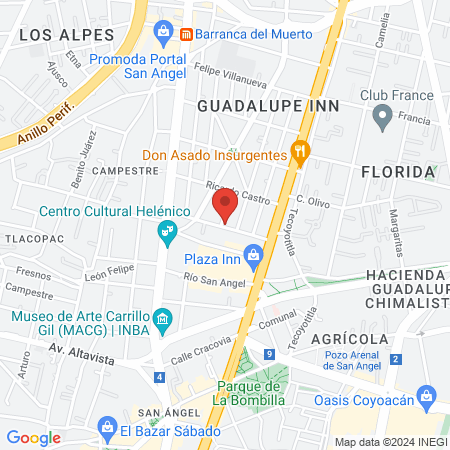 Rehab CDMX map
