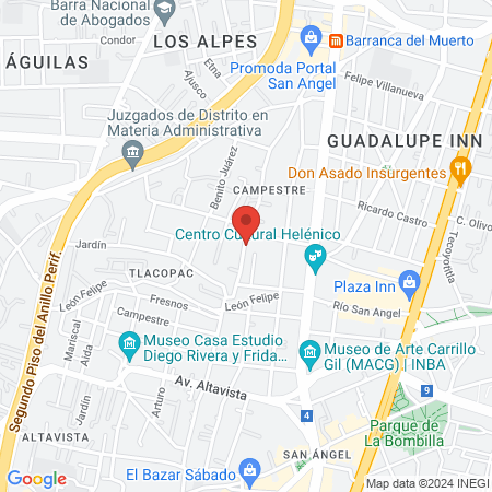 Nodens "La Clinica De Tlacopac" map