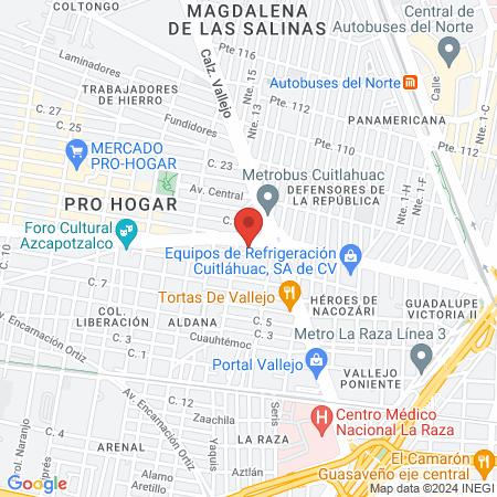 Instituto de Belleza IBCI, Cuitláhuac map