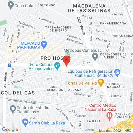 Clinica Cuitlahuac para Licencia Federal map