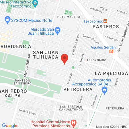 SPARTA GYM AZCAPOTZALCO map