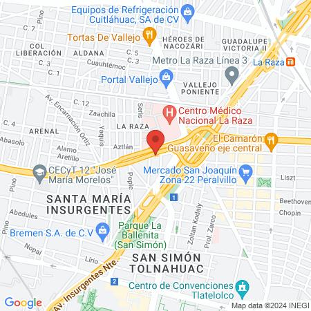 Médica Integral BG map