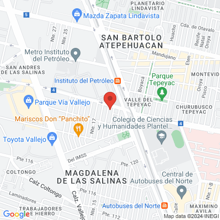 Gimnasio de Policía Bancaria E Industrial de la CDMX map