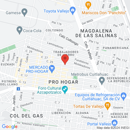 Acupuntura Azcapotzalco map