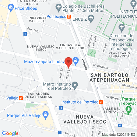 Mr. JL Barberia Lindavista Vallejo map