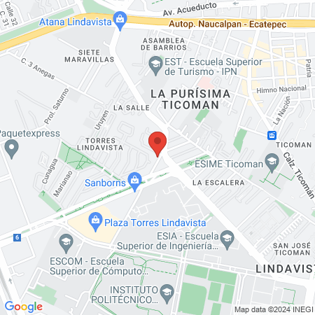 Yoga en Síntesis Lindavista map